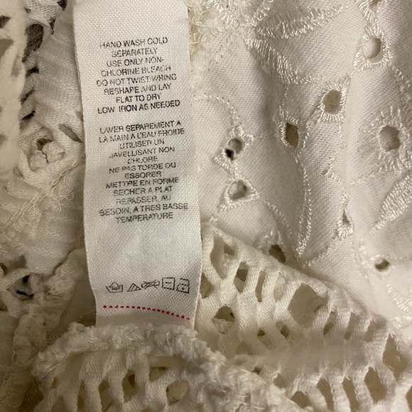 FREE PEOPLE cream crochet eyelet lace top - Picture 7 of 7